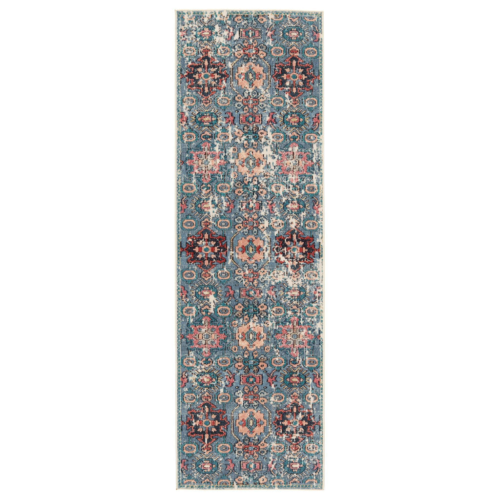 Jaipur Living Swoon Farella Oriental Blue / Pink 2'6" x 8' Rug