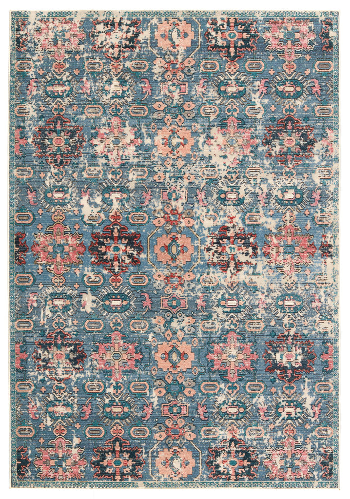 Vibe By Jaipur Living Farella Indoor/ Outdoor Oriental Blue/ Pink Area Rug (2'6"X4')