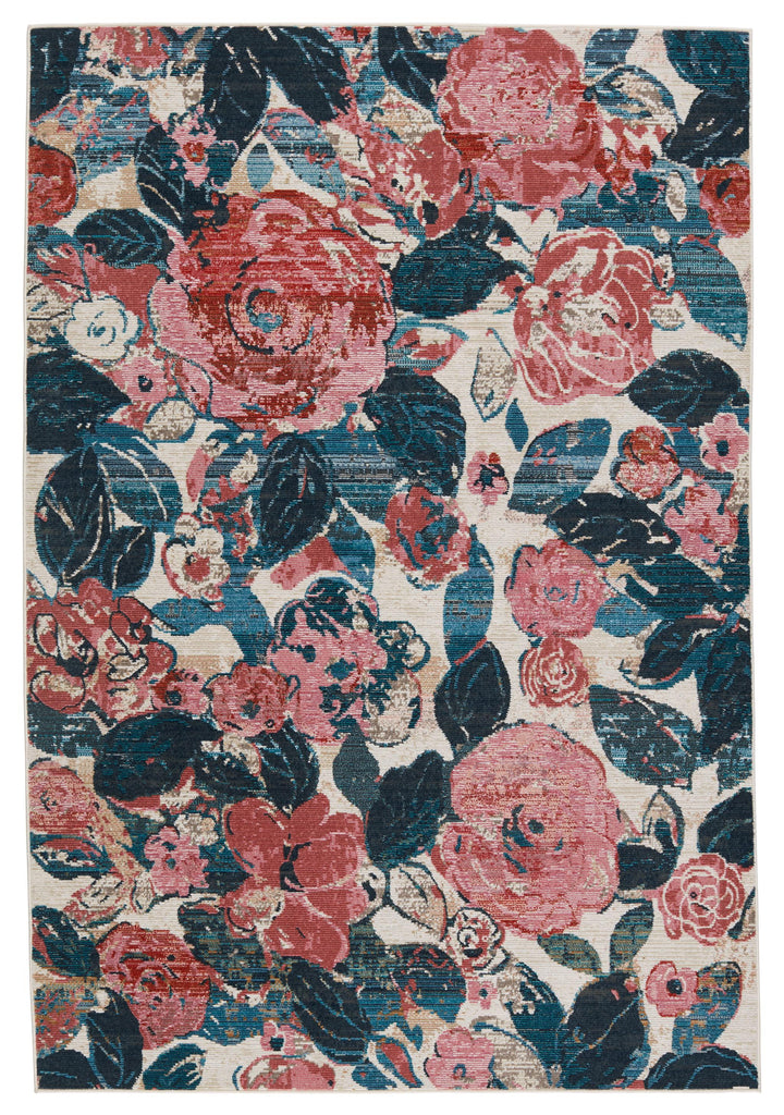 Vibe By Jaipur Living Illiana Indoor/ Outdoor Floral Pink/ Blue Area Rug (8'X10')