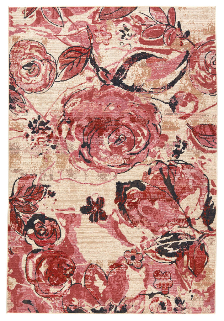 Vibe By Jaipur Living Hermione Indoor/ Outdoor Floral Pink/ Beige Area Rug (8'X10')