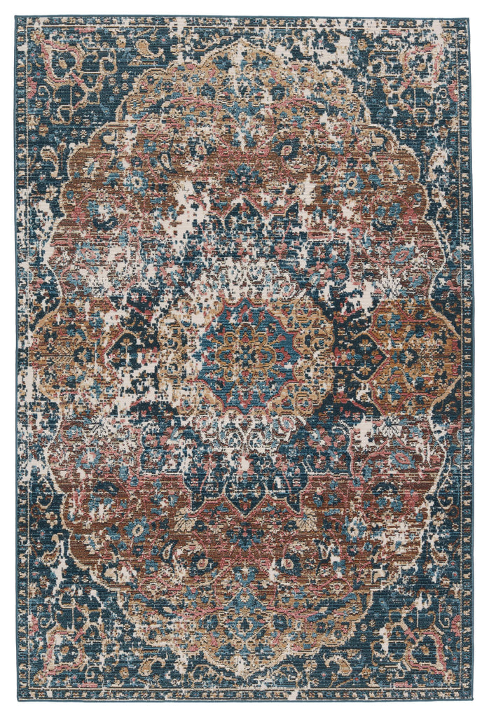 Vibe By Jaipur Living Akela Indoor/ Outdoor Medallion Dark Blue/ Multicolor Area Rug (8'X10')