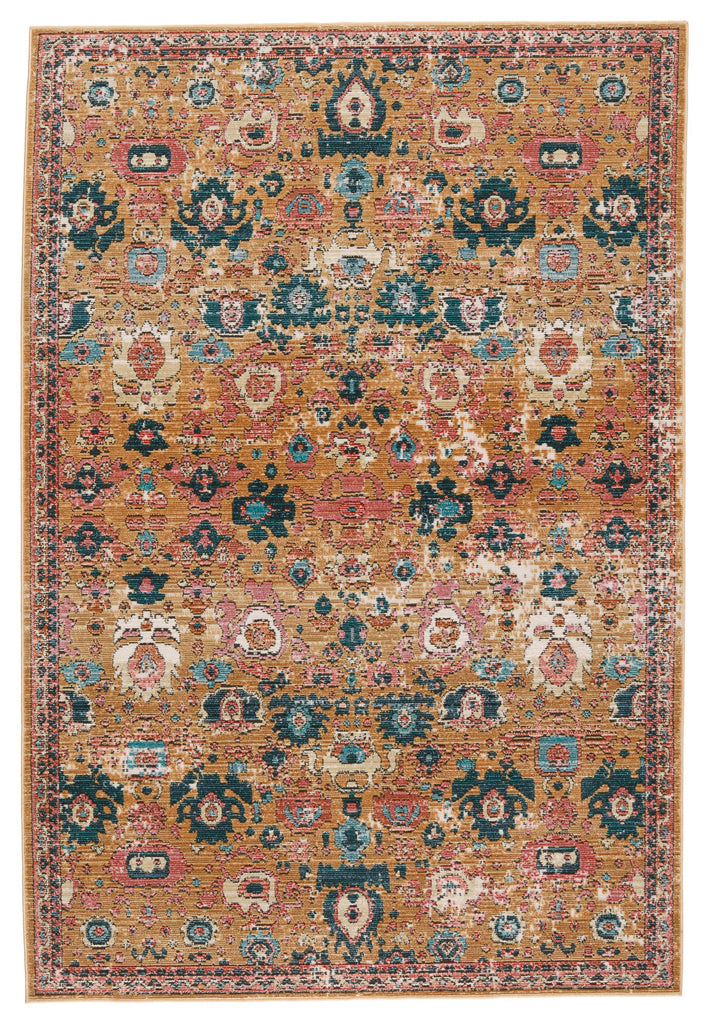 Vibe By Jaipur Living Azura Indoor/ Outdoor Medallion Pink/ Gold Area Rug (8'X10')