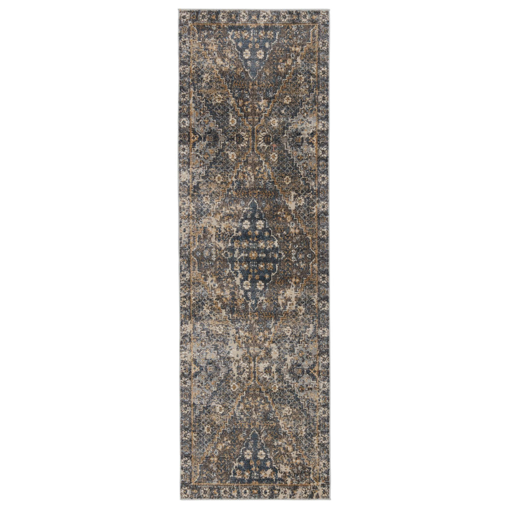 Jaipur Living Swoon Julia Medallion Blue / Gold 2'6" x 8' Rug