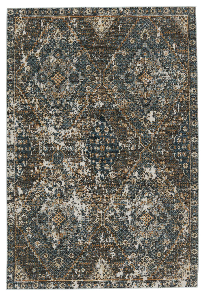 Vibe By Jaipur Living Julia Indoor/ Outdoor Medallion Blue/ Gold Area Rug (8'X10')