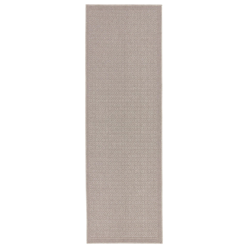 Vibe By Jaipur Living Maeva Indoor/ Outdoor Bordered Gray Runner Rug (2'6"X8')