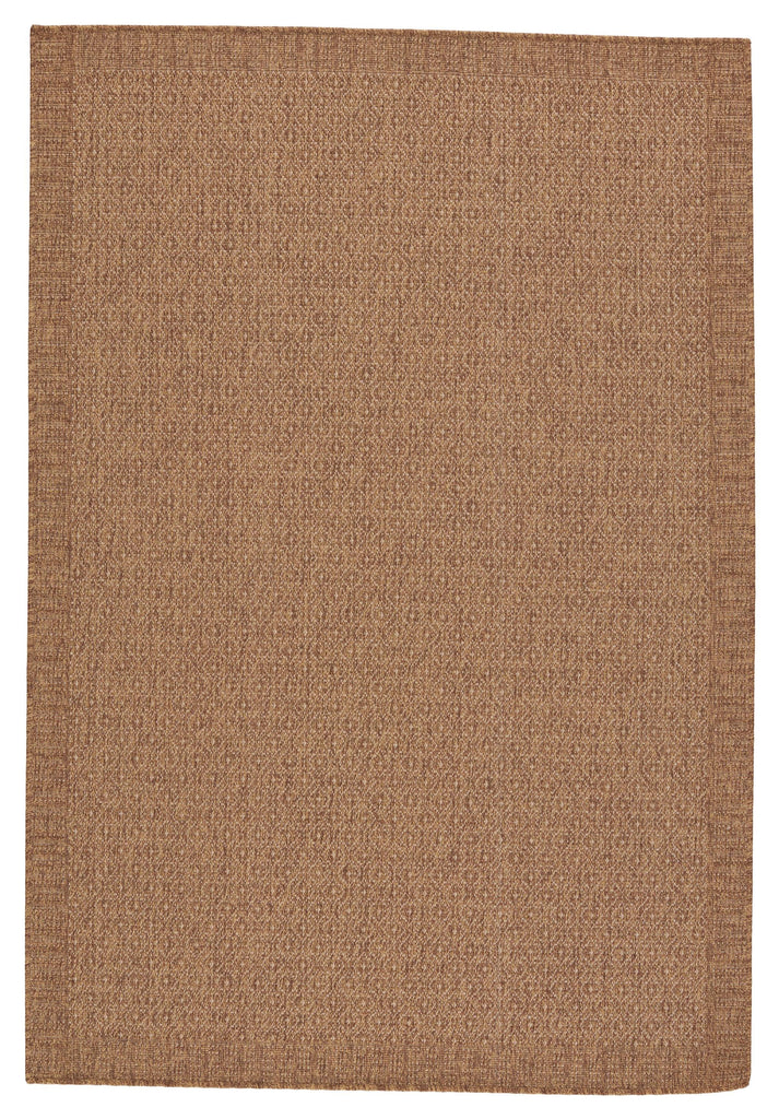 Jaipur Living Tahiti Maeva Border Light Brown 2'6" x 8' Rug