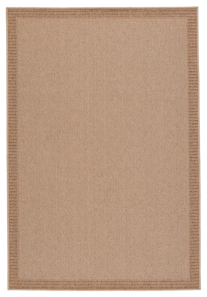 Vibe By Jaipur Living Pareu Indoor/ Outdoor Bordered Beige/ Light Brown Area Rug (4'X6')