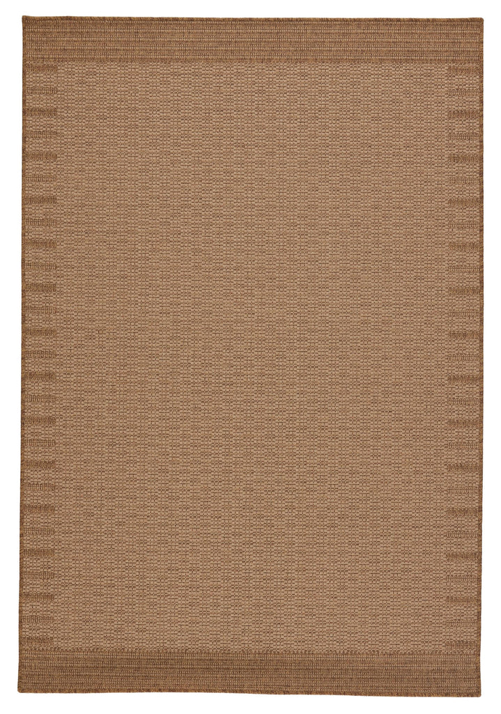 Vibe By Jaipur Living Poerava Indoor/ Outdoor Bordered Beige/ Light Brown Area Rug (4'X6')