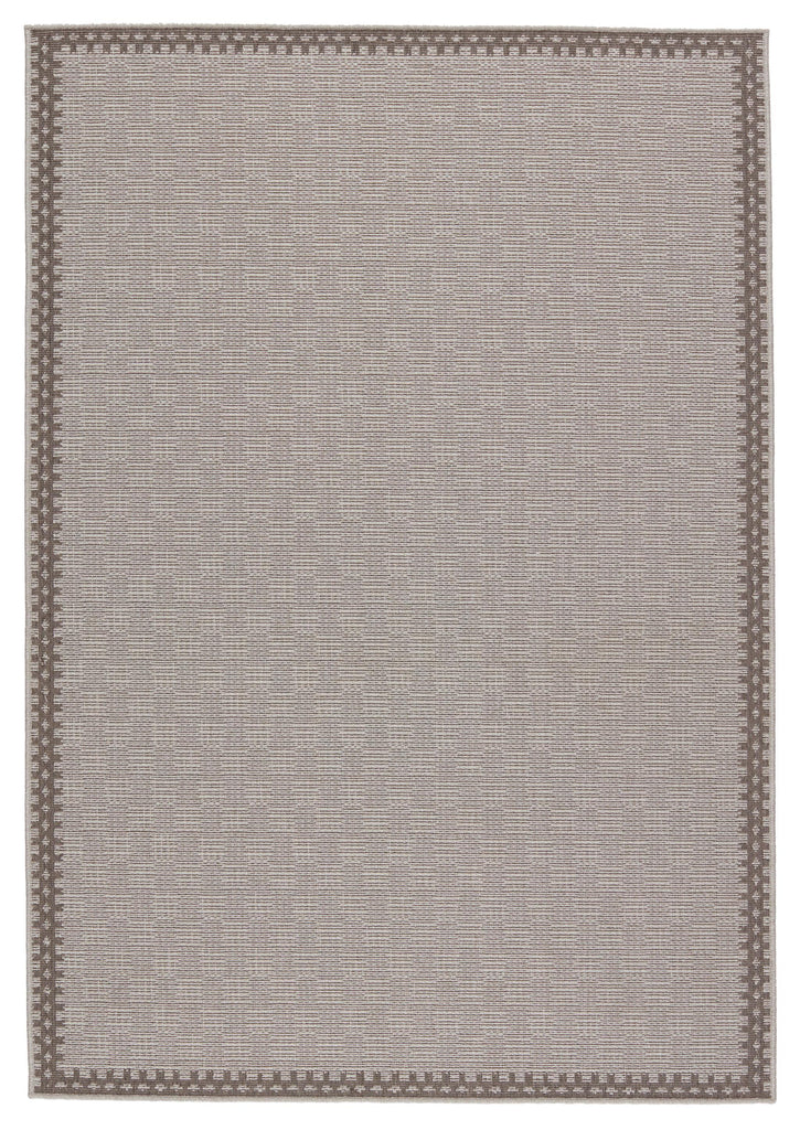 Jaipur Living Tahiti Tiare Border Gray / Taupe 4' x 6' Rug