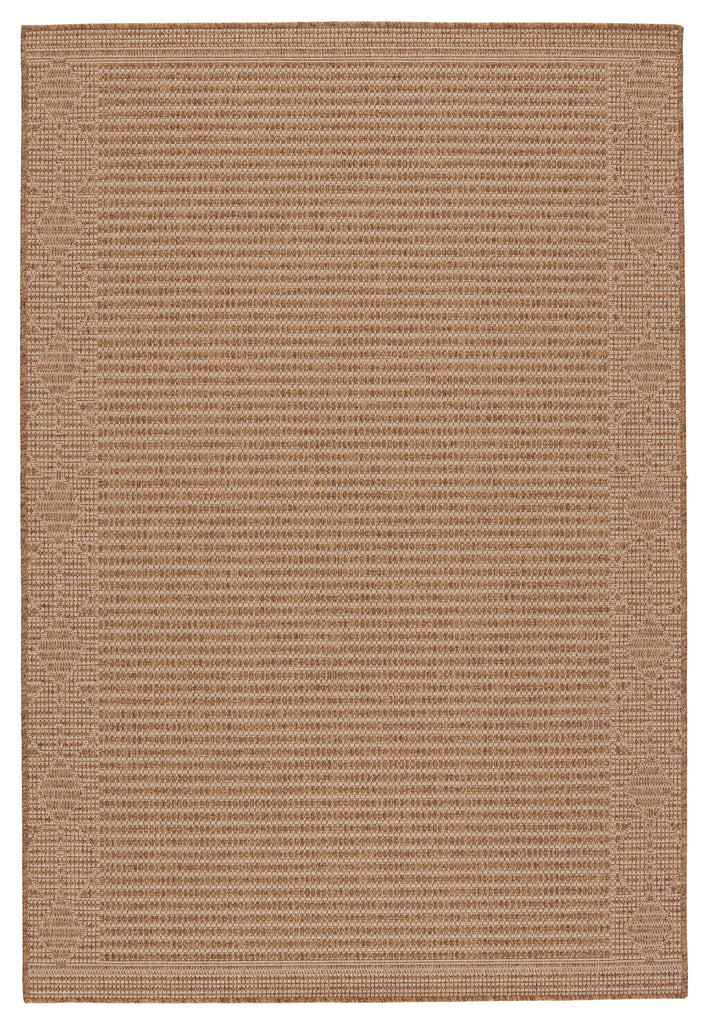 Jaipur Living Tahiti Vahine Border Light Brown / Beige 2'6" x 8' Rug