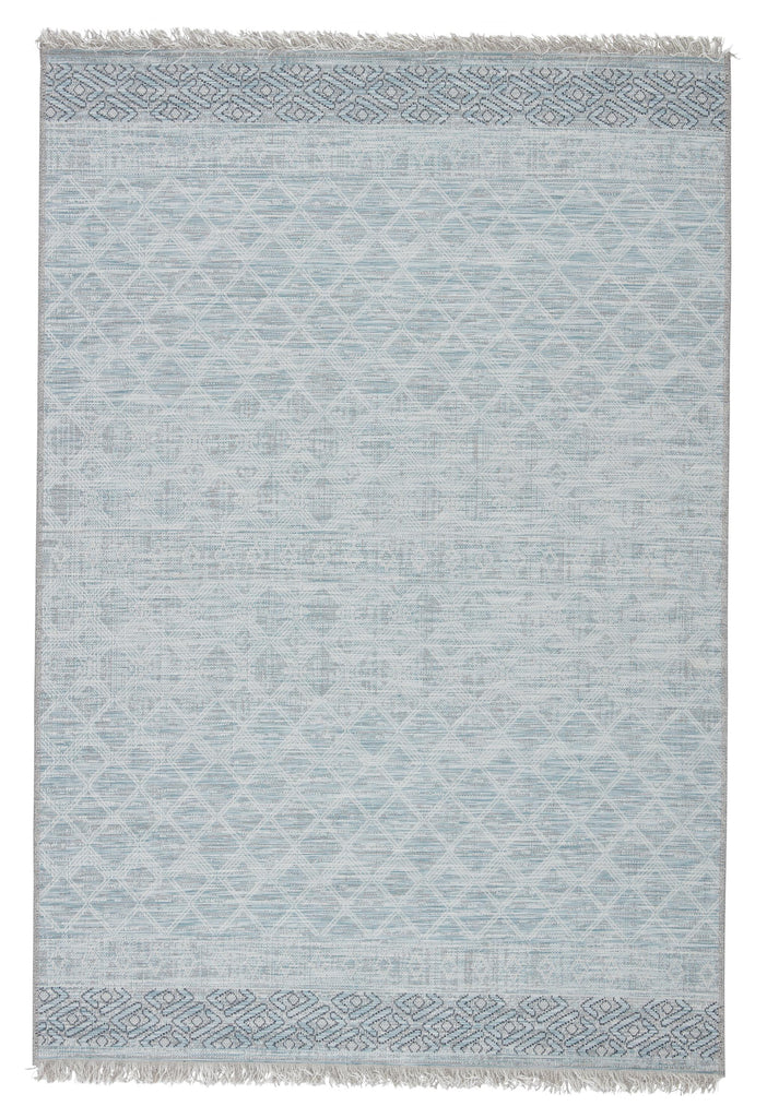 Jaipur Living Ravi Indoor/ Outdoor Bordered Light Blue/ Gray Area Rug (2'X3'7")