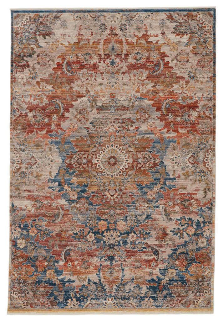 Vibe By Jaipur Living Jemsa Medallion Blue/ Orange Area Rug (3'11"X5'10")