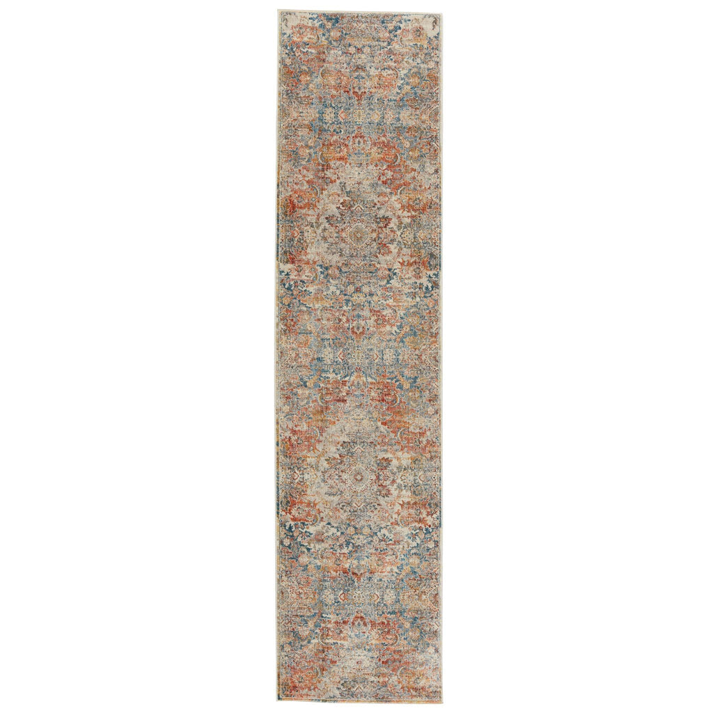 Jaipur Living Terra Jemsa Medallion Blue / Orange 3' x 12' Rug