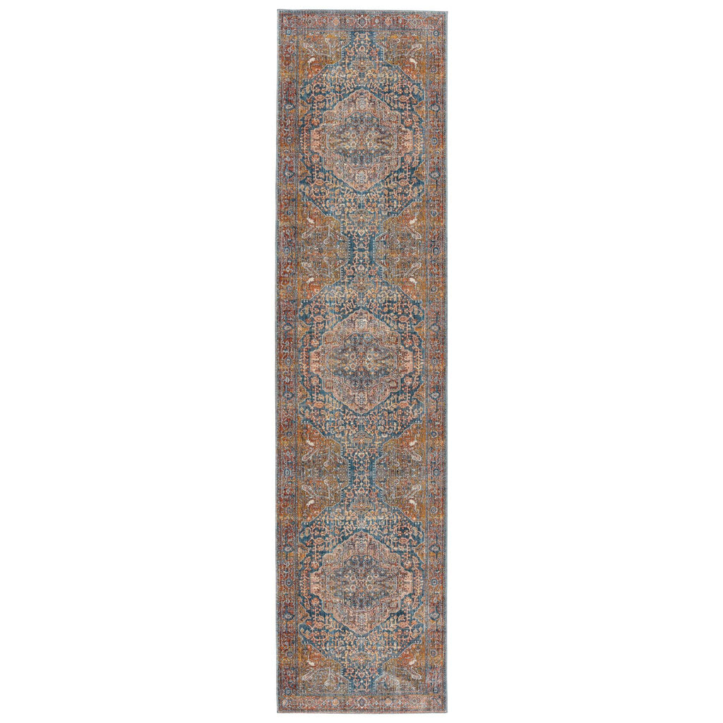 Jaipur Living Terra Saphir Medallion Multicolor / Blue 3' x 12' Rug