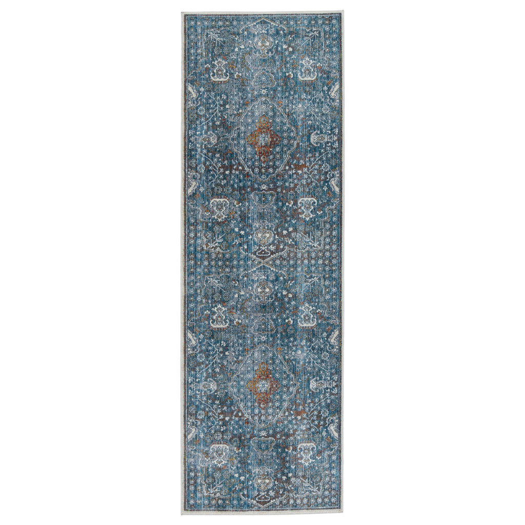 Jaipur Living Terra Harkin Medallion Blue / Gray 2'9" x 8' Rug