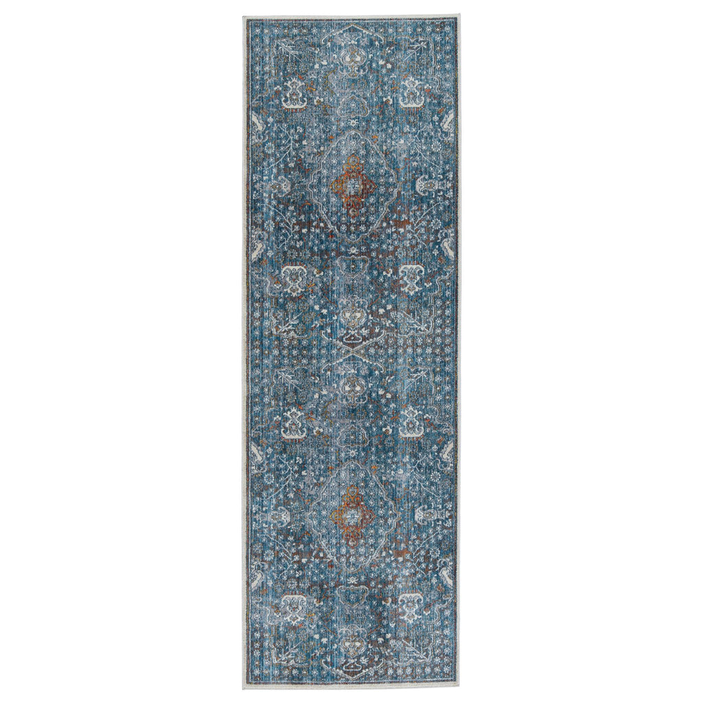 Vibe By Jaipur Living Harkin Medallion Blue/ Gray Runner Rug (2'9"X8')