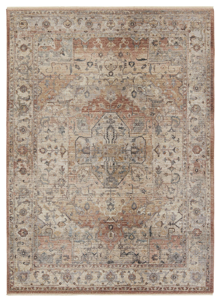 Jaipur Living Terra Starling Medallion Tan / Pink 2'9" x 8' Rug