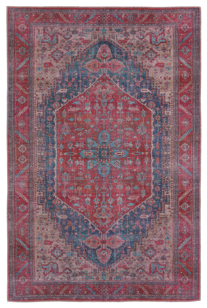 Jaipur Living Vindage Fairbanks Medallion Red / Blue 3' x 8' Rug