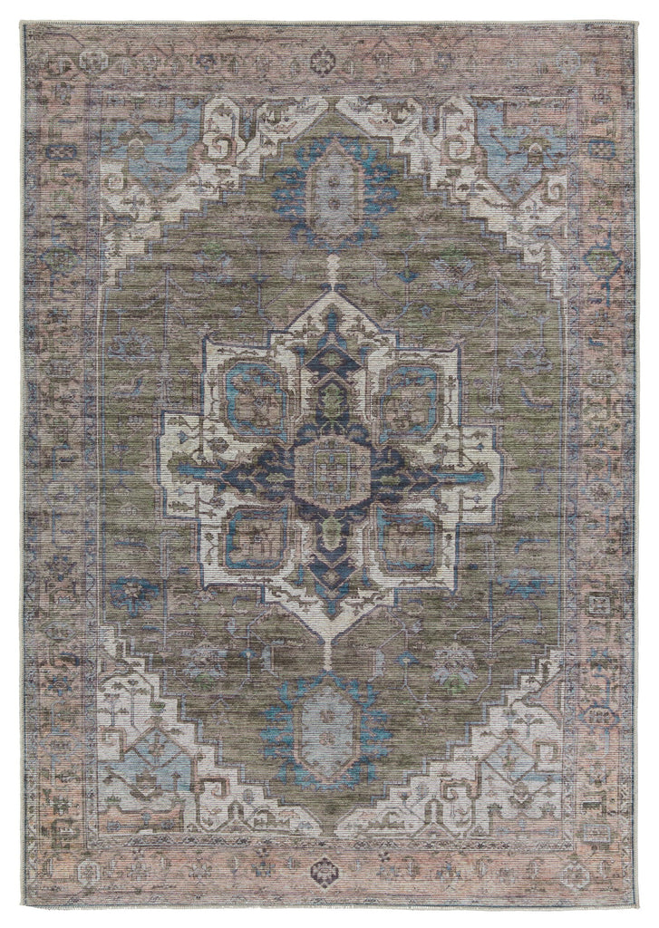 Jaipur Living Vindage Chaplin Medallion Green / Blue 3' x 8' Rug