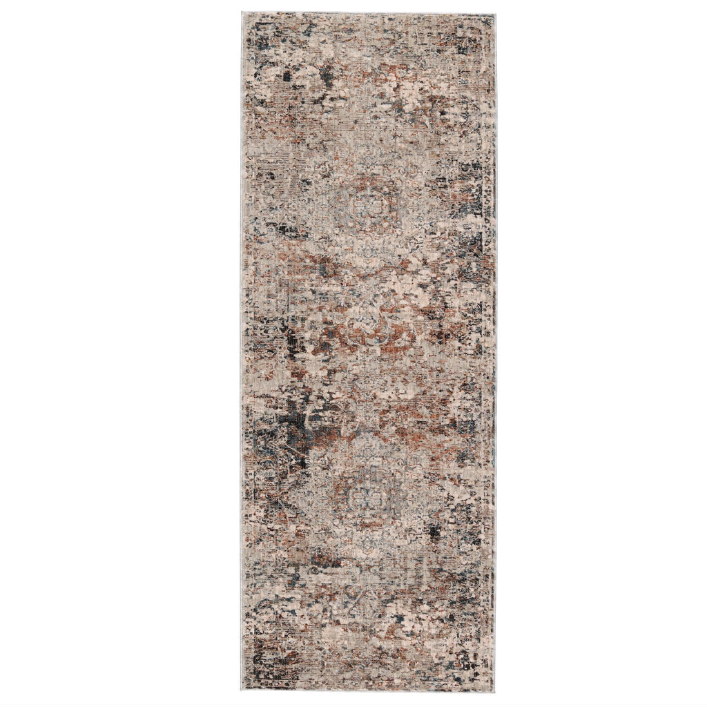 Jaipur Living Valentia Niran Medallion Gray / Rust 3' x 8' Rug