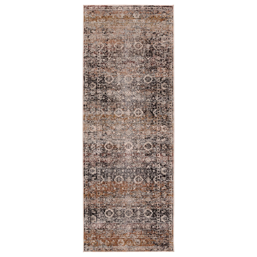 Jaipur Living Elio Oriental Gray/ Black Runner Rug (3'X8')