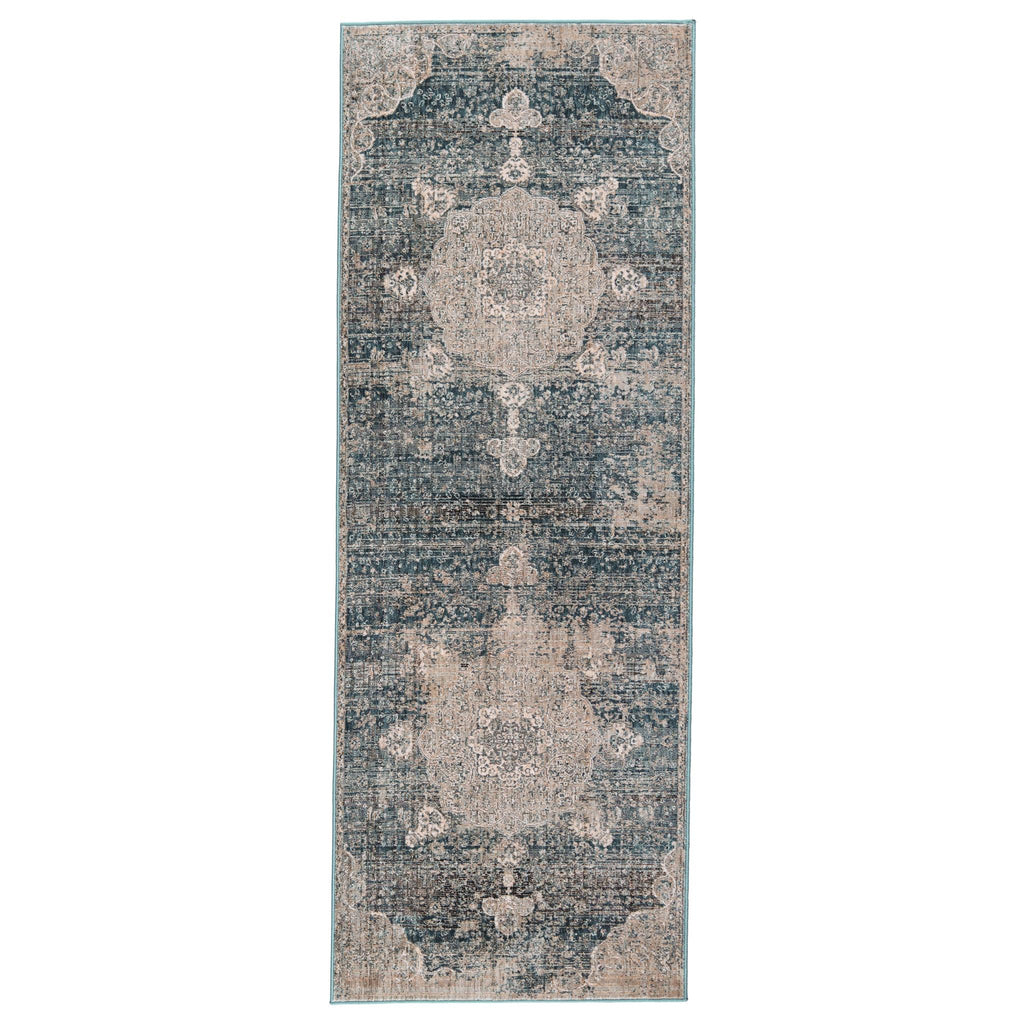 Jaipur Living Tolani Medallion Blue/ Gray Runner Rug (3'X8')