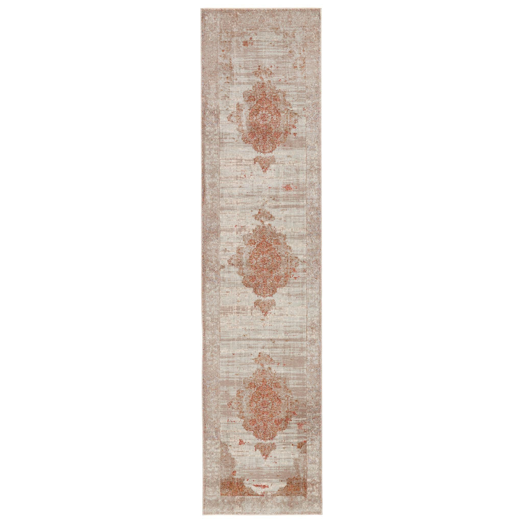 Jaipur Living Valentia Beatty Medallion Tan / Rust 2'5" x 10' Rug