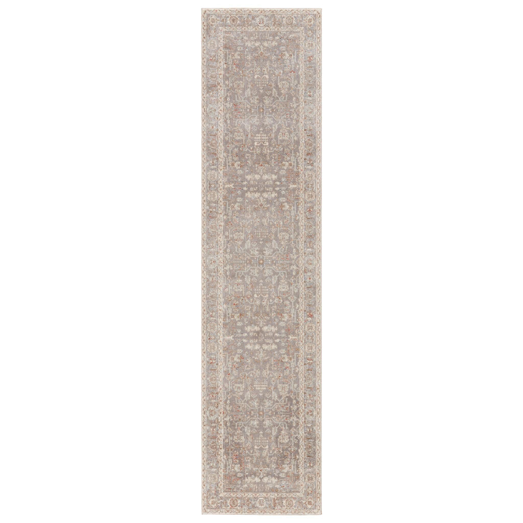 Jaipur Living Valentia Amaris Oriental Gray / Cream 2'5" x 10' Rug