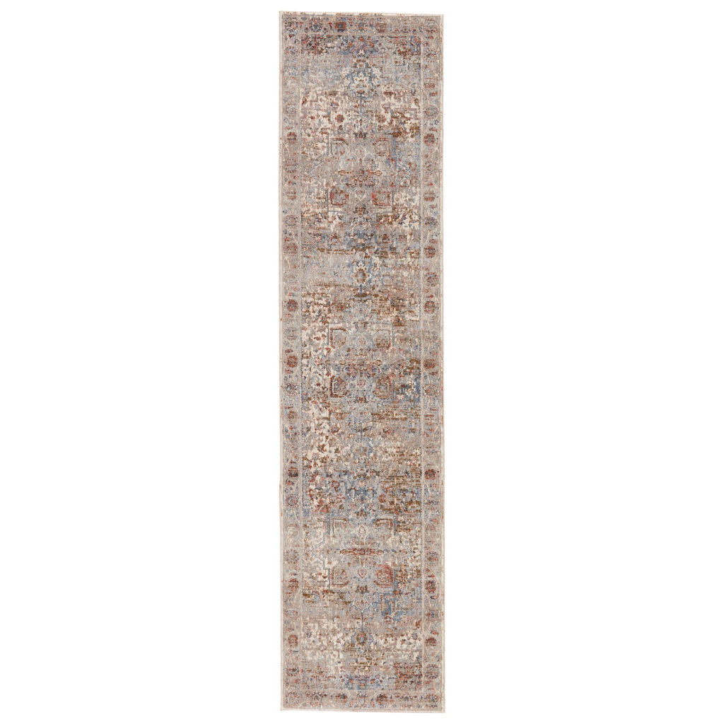 Jaipur Living Valentia Pierce Medallion Gray / Multicolor 2'5" x 10' Rug