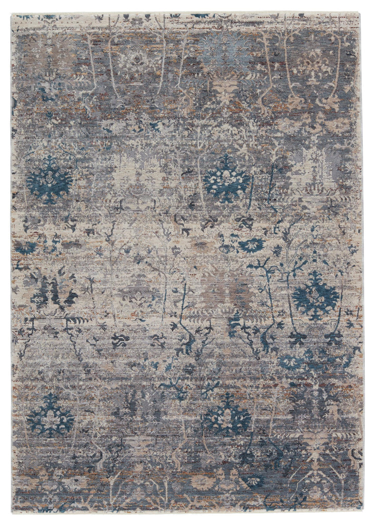 Jaipur Living Valentia Ozella Floral Gray / Blue 5' x 8' Rug