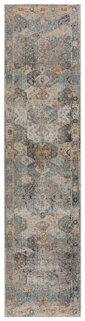 Jaipur Living Valentia Thessaly Medallion Blue / Gray 2'5" x 10' Rug