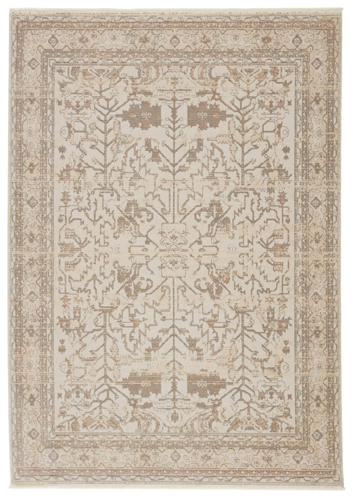 Jaipur Living Vienne Valentin Oriental Cream / Light Gray 2'6" x 8' Rug