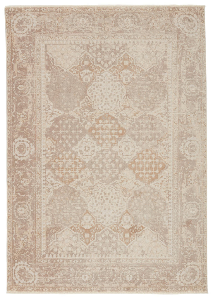 Jaipur Living Vienne Lourdes Trellis Gold / Light Gray 2'6" x 8' Rug