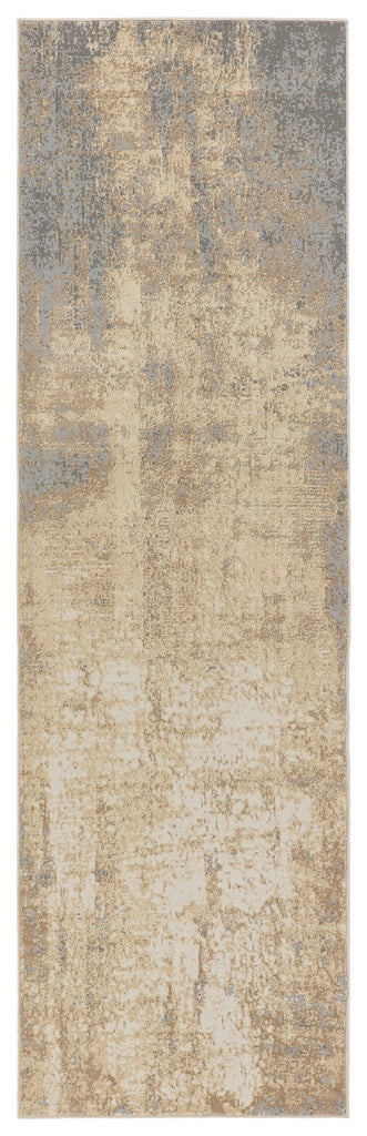 Jaipur Living Vienne Alcina Abstract Cream / Gray 2'6" x 8' Rug