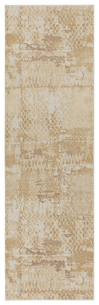 Jaipur Living Vienne Azami Abstract Gold / White 2'6" x 8' Rug