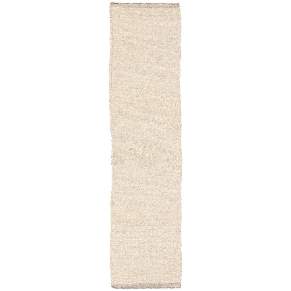 Jaipur Living Alondra Handmade Solid Cream/ Light Gray Runner Rug (3'X12')