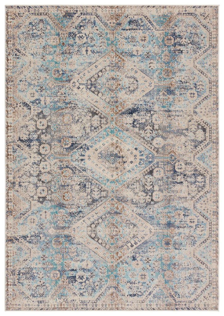 Vibe By Jaipur Living Marquess Indoor/Outdoor Medallion Blue/ Gray Runner Rug (3'X8')