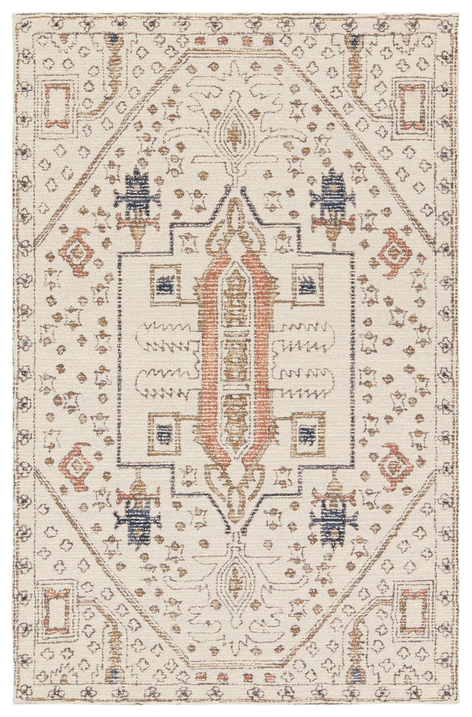 Jaipur Living Cardamom Dahir Medallion Ivory / Gray 9' x 12' Rug