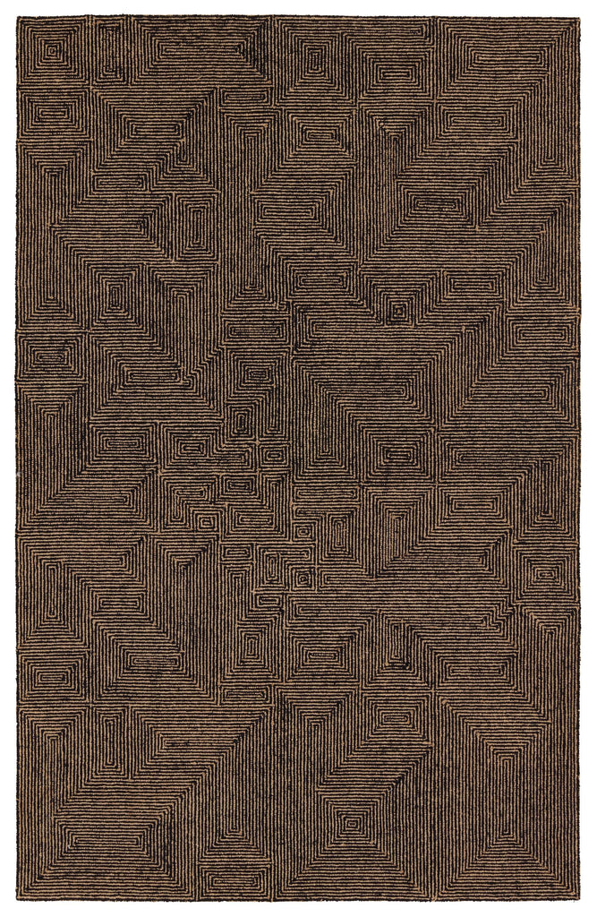 Jaipur Living Mercia Quarion Geometric Tan / Black 3' x 8' Rug