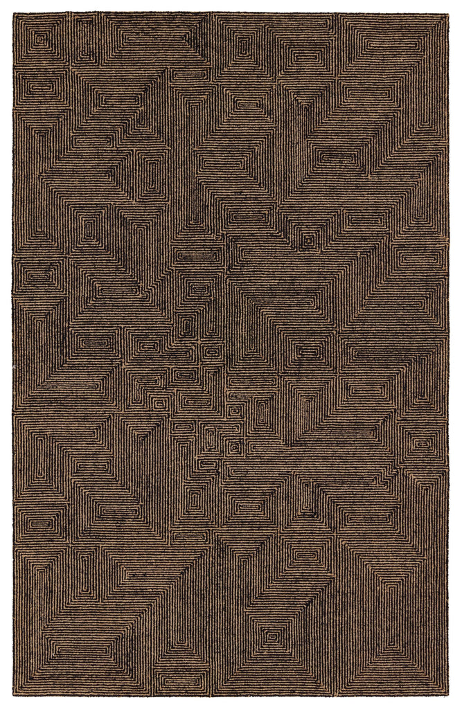 Jaipur Living Quarion Handmade Geometric Tan/Black Runner Rug (3'X8')