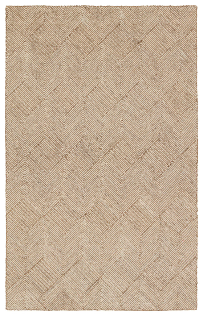 Jaipur Living Mercia Castellan Chevron Tan / Ivory 3' x 8' Rug