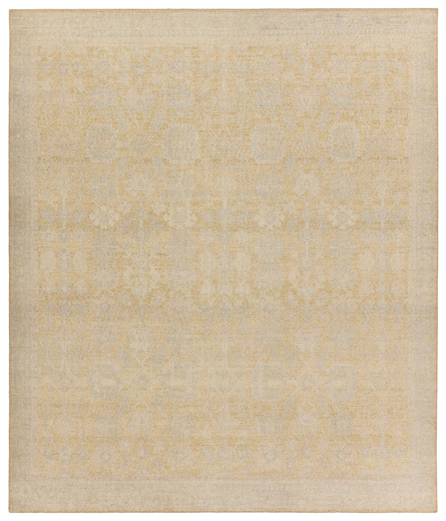 Jaipur Living Antony Hand-Knotted Floral Yellow/ Light Gray Area Rug (8'X10')