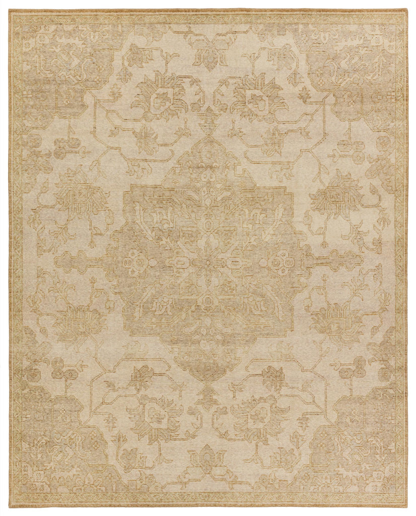 Jaipur Living Danet Hand-Knotted Medallion Tan/ Gold Area Rug (10'X14')