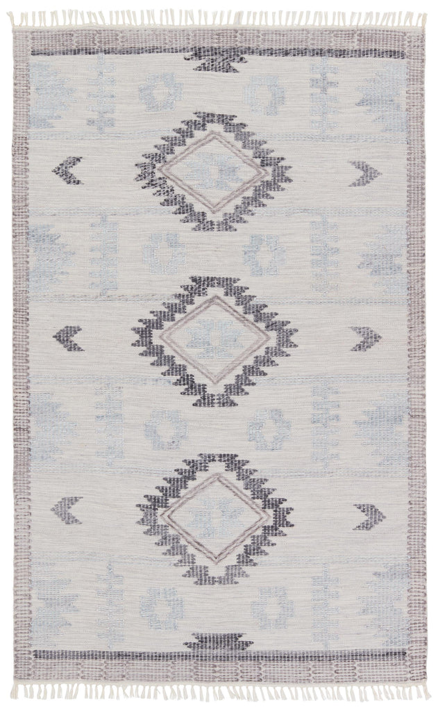 Jaipur Living Winger Handmade Indoor/Outdoor Tribal Silver/ Black Area Rug (8'10"X11'9")