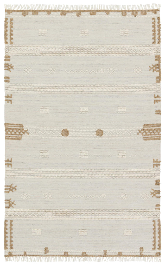 Jaipur Living Noble Handmade Indoor/Outdoor Tribal Ivory/ Brown Area Rug (5'X8')