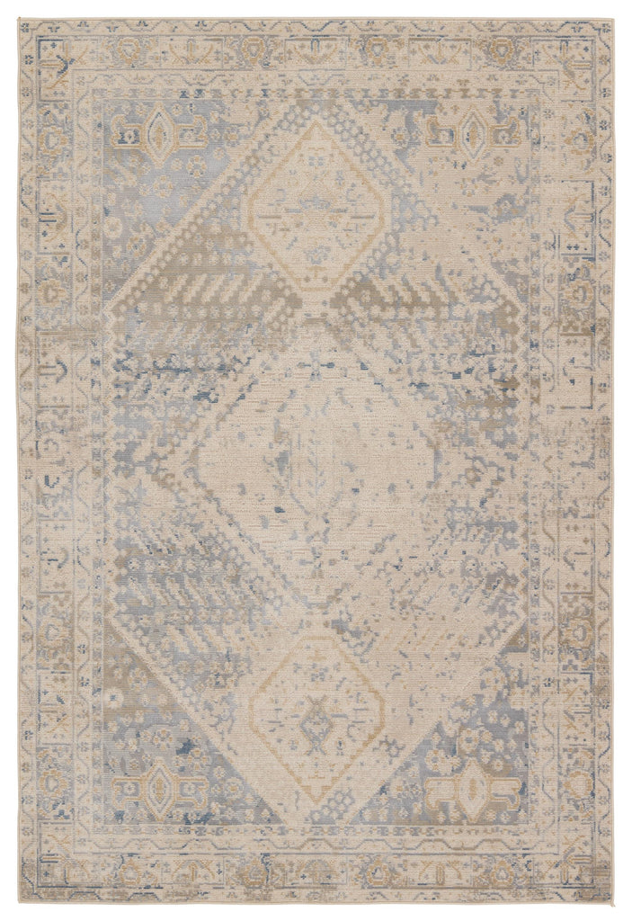 Vibe By Jaipur Living Rush Indoor/Outdoor Medallion Light Gray/ Blue Runner Rug (2'6"X8')