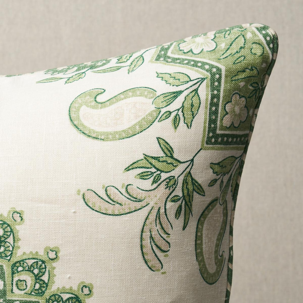 Schumacher Montecito Medallion Leaf Green 18" x 18" Pillow