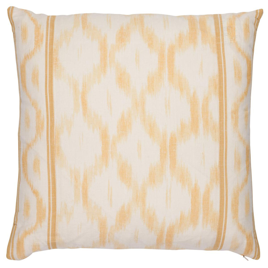 Schumacher Santa Monica Ikat Yellow 22" x 22" Pillow