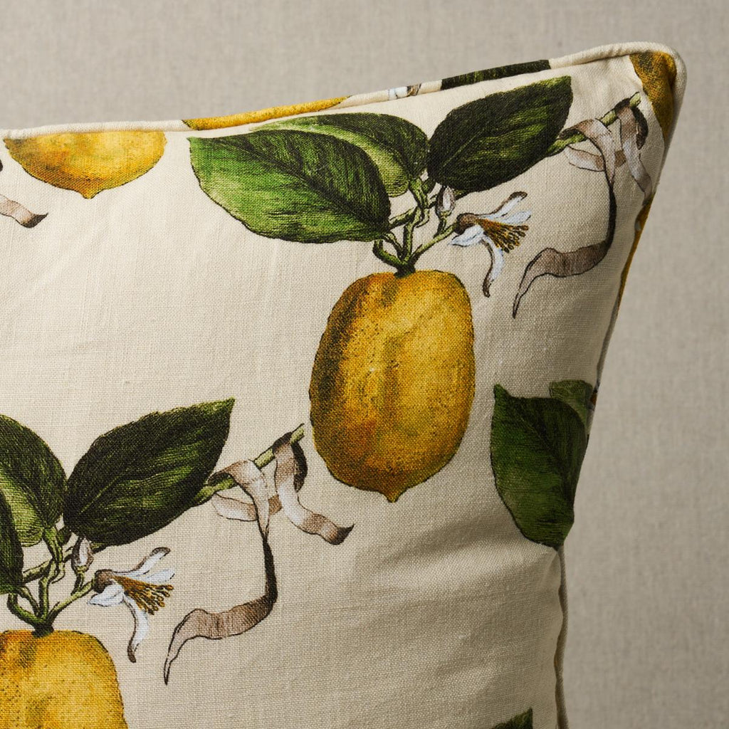 Schumacher Le Citron Natural 20" x 20" Pillow