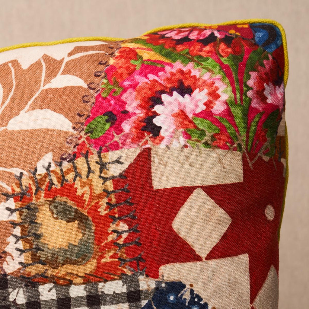 Schumacher Hotch Potch Crazy Quilt Document 18" x 18" Pillow